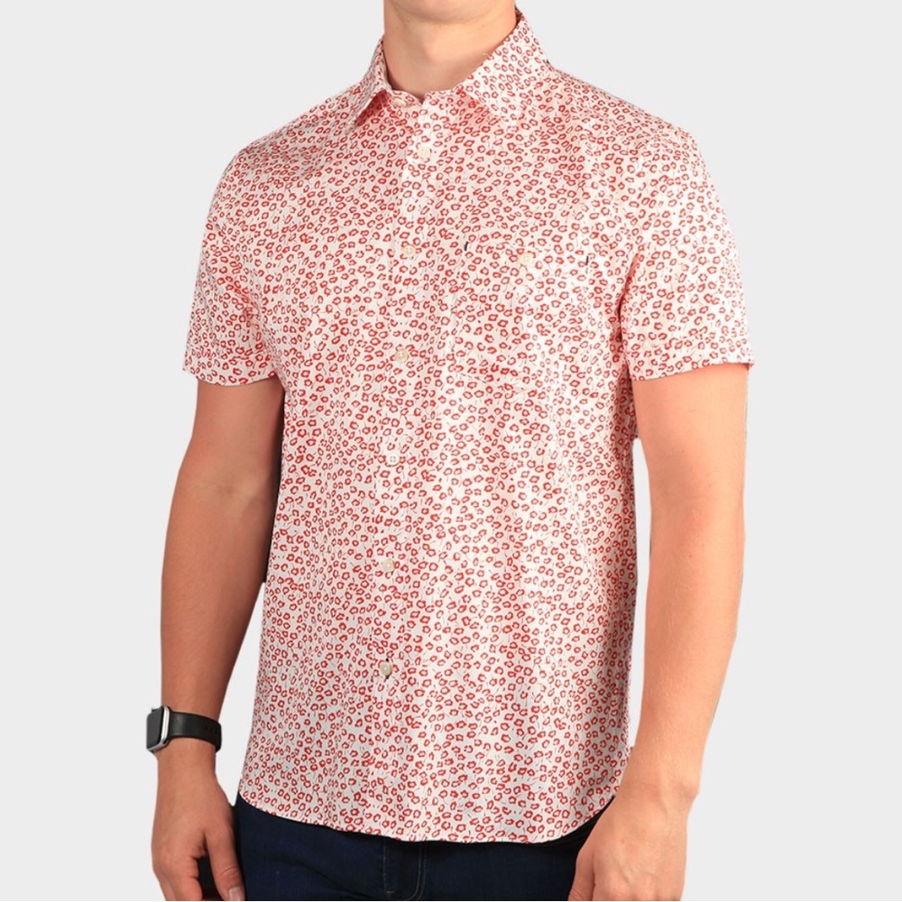 Ted Baker Red Floral Print Men's Parslee Shirt XL 5